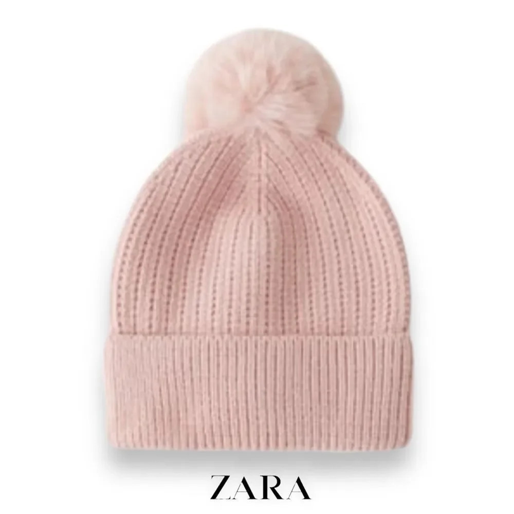 ZARA Kids | Pink | KNIT HAT WITH POMPOM